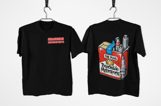 The Plug Beachside Motorsports Black Tee