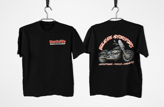 2000's Dyna Beachside Motorsports Red Theme Black Tee